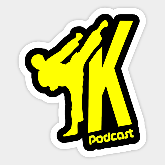 KickFlix Podcast K Logo Geekbro Sticker TeePublic